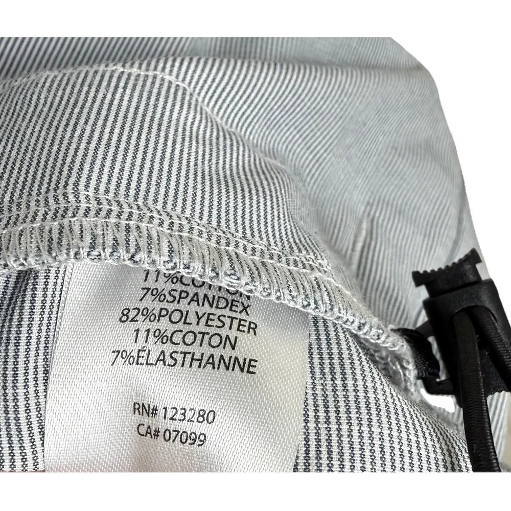 Travis Mathew‎ Jacket Mens XL Gray White Pinstripe Surfside Full Zip Golf